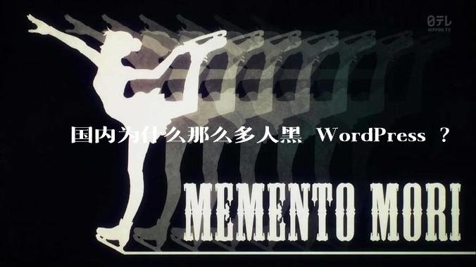 国内为什么那么多人黑 WordPress ？
